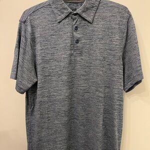 Lee Men's Marled Gray Short-Sleeve Polo